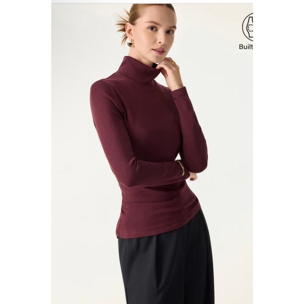 Brand New OGL ProWarm Turtleneck Long Sleeve Brami Beige Small Sweater Top